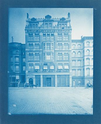 ALBERT LÉVY (1844-1907) A group of 24 stunning cyanotypes documenting landmark buildings and residences in Manhattan, Boston, Chicago,